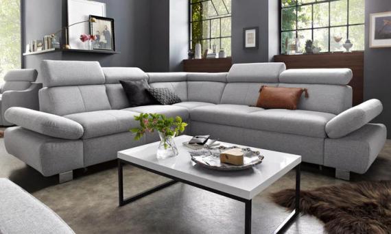 Photo Corner sofa bed with pull-out storage drawer and reclining armrests – ATLANTA