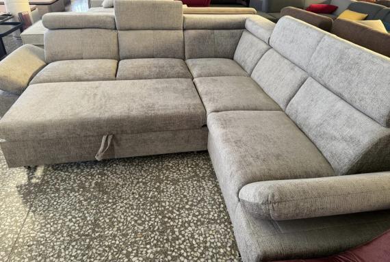 Photo Corner sofa bed with pull-out storage drawer and reclining armrests – ATLANTA