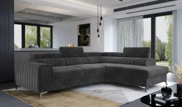 Sofá rinconera con cama extraíble - arcon - gris - 278x205 - LAURENCE