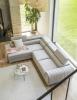 Photo Corner sofa with pull-out bed - Blue - 278x205 - LAURENCE