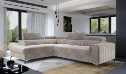 Sofá rinconera con cama extraíble - beige - 278x205 - LAURENCE