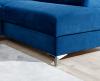 Photo Corner sofa with pull-out bed - Blue - 278x205 - LAURENCE
