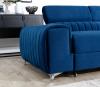 Photo Corner sofa with pull-out bed - Blue - 278x205 - LAURENCE