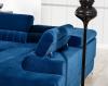 Photo Corner sofa with pull-out bed - Blue - 278x205 - LAURENCE