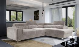 Sofá rinconera con cama extraíble - beige - 278x205 - LAURENCE