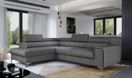 Sofá rinconera con cama extraíble - gris - 278x205 - LAURENCE