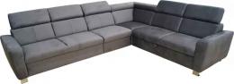 Sofá rinconera con cama extraíble y cajón – Atlas, Gris, 330x260