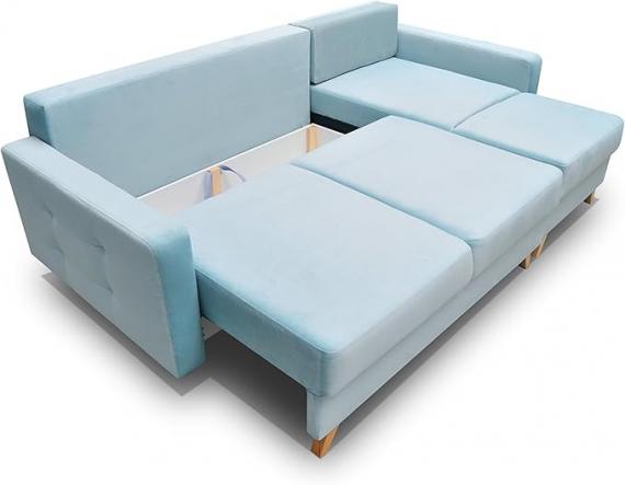 Foto SOFÁ CAMA CON ARCÓN REVERSIBLE 236 CM X 151 CM VEGAS AZUL