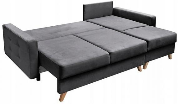 Foto SOFÁ CAMA CON ARCÓN REVERSIBLE 236 CM X 151 CM VEGAS GRIS OSCURO