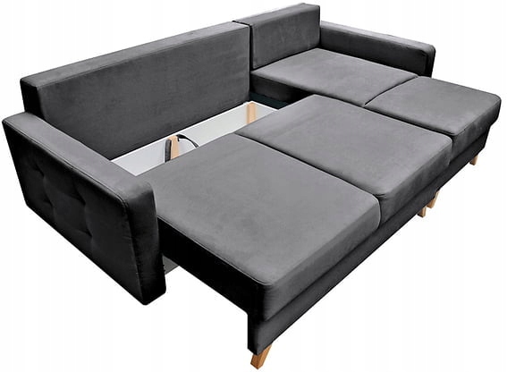 Foto SOFÁ CAMA CON ARCÓN REVERSIBLE 236 CM X 151 CM VEGAS GRIS OSCURO