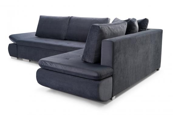 Photo Corner sofa with bed and storage - ARGENT, Gray, 304x201
