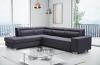 Photo Corner sofa with bed and storage ― DAVER, Dark gray, 285x220