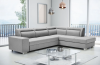 Photo Corner sofa with bed and storage ― DAVER, Light gray, 285x220