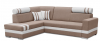 Foto Sofá rinconera con cama y arcón - R1, Beige/blanco, Tela/Polipiel