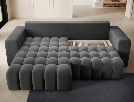 Foto SOFÁ CAMA CON ARCÓN 250 CM X 175 CM BONETT GRIS OSCURO