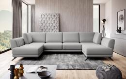 Corner sofa with sleeping function - Gray - Larco