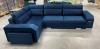 Photo Corner sofa with ottoman, bed and 2 storage compartments – Alvares, Blue, 305x205