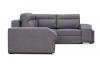 Photo Corner sofa with pouf, bed and 2 storage compartments – Alvares, Dark Gray, 305x205