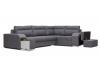 Photo Corner sofa with pouf, bed and 2 storage compartments – Alvares, Dark Gray, 305x205