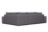 Photo Corner sofa with pouf, bed and 2 storage compartments – Alvares, Dark Gray, 305x205