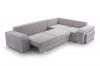 Photo Corner sofa with pouf, bed and 2 storage compartments – Alvares, Gray, 305x205