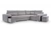 Photo Corner sofa with pouf, bed and 2 storage compartments – Alvares, Gray, 305x205