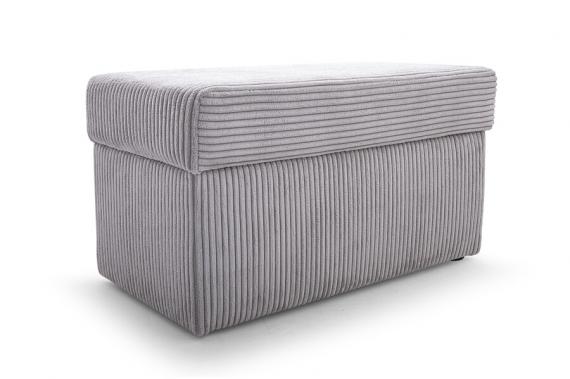 Photo Corner sofa with pouf, bed and 2 storage compartments – Alvares, Gray, 305x205