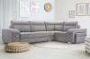 Photo Corner sofa with pouf, bed and 2 storage compartments – Alvares, Gray, 305x205