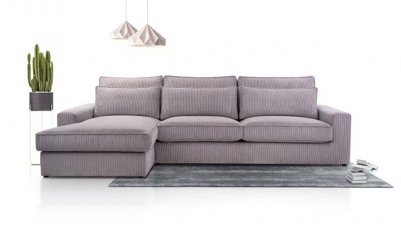 Foto SOFÁ GRANDE 276 CM X 176 CM CLEO MINI GRIS