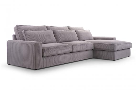 Foto SOFÁ GRANDE 276 CM X 176 CM CLEO MINI GRIS
