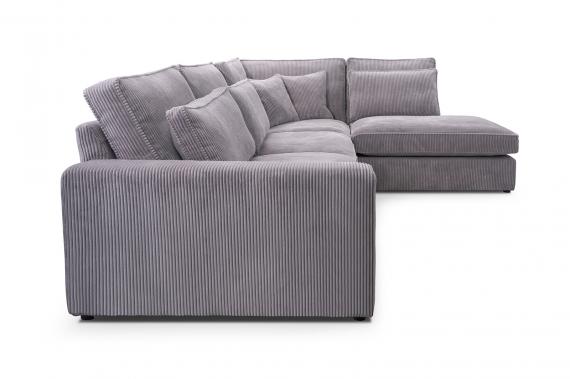 Photo Large corner sofa with decorative cushions - Cobra, Coral, 314x224