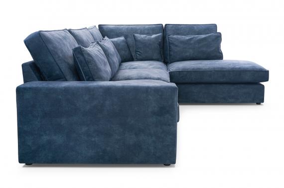 Photo Large corner sofa with decorative cushions - Cobra, Amber, 314x224