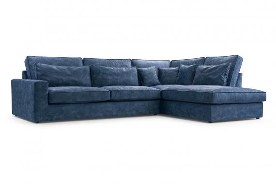 Photo Large corner sofa with decorative cushions - Cobra, Amber, 314x224