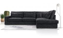 SOFÁ GRANDE CON COJINES DECORATIVOS 314 CM X 224 CM COBRA GRIS OSCURO