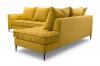 Photo Large Scandinavian-style corner sofa - Lena, Yellow, 306x227