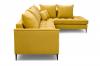 Photo Large Scandinavian-style corner sofa - Lena, Yellow, 306x227