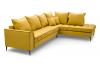 Photo Large Scandinavian-style corner sofa - Lena, Yellow, 306x227
