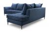 Photo Large Scandinavian-style corner sofa - Lena, Blue, 306x227