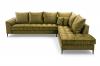 Photo Large Scandinavian-style corner sofa - Lena, Olive, 306x227