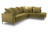 Photo Large Scandinavian-style corner sofa - Lena, Olive, 306x227