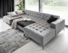 Foto SOFÁ CAMA GRANDE CON PATAS ALTAS 350 CM X 170 CM VERTIZO GRIS