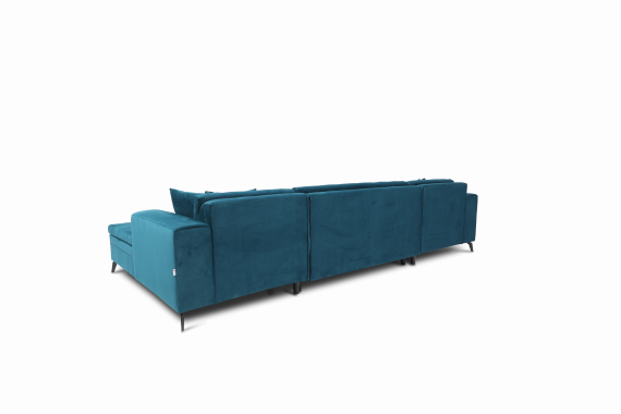 Foto SOFÁ CAMA GRANDE CON PATAS ALTAS 350 CM X 170 CM VERTIZO ROSA