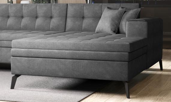 Foto SOFÁ CAMA GRANDE CON PATAS ALTAS 350 CM X 170 CM VERTIZO ROSA