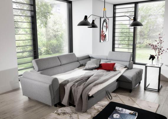 Photo Corner sofa - Kairos, Dark grey, 265x200