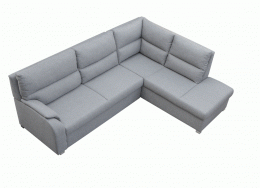 Sofá rinconera para salón - RAMIRO, Gris/Tela, 250x193