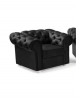 Foto SOFÁS DE 3 PLAZAS 2 PLAZAS O SILLON CHESTERFIELD  VALENTINO NEGRO