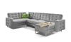Foto SOFÁ CAMA CON ARCÓN REVERSIBLE FORMA DE U 320 CM X 202 CM ASGARD U GRIS CLARO