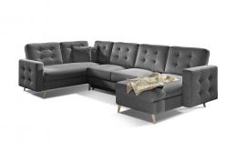 SOFÁ CAMA CON ARCÓN REVERSIBLE FORMA DE U 320 CM X 202 CM ASGARD U GRIS