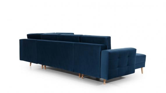 Foto SOFÁ CAMA CON ARCÓN REVERSIBLE FORMA DE U 320 CM X 202 CM ASGARD U CREMA POLIPIEL