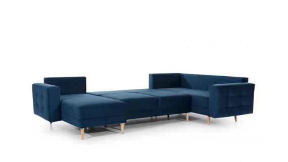 Foto SOFÁ CAMA CON ARCÓN REVERSIBLE FORMA DE U 320 CM X 202 CM ASGARD U GRIS OSCURO